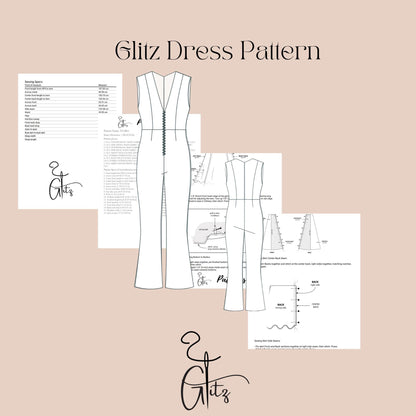 Flared Leg Jumpsuit Sewing Pattern Deep V-Neck Overalls Jeans Jumpsuits Pattern Women Jumpsuit
