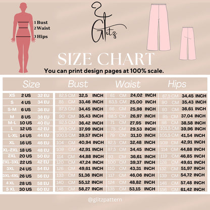 Summer Linen Palazzo Capri Cropped Wide Leg Elastic Waist Pants Digital Sewing Pattern PDF