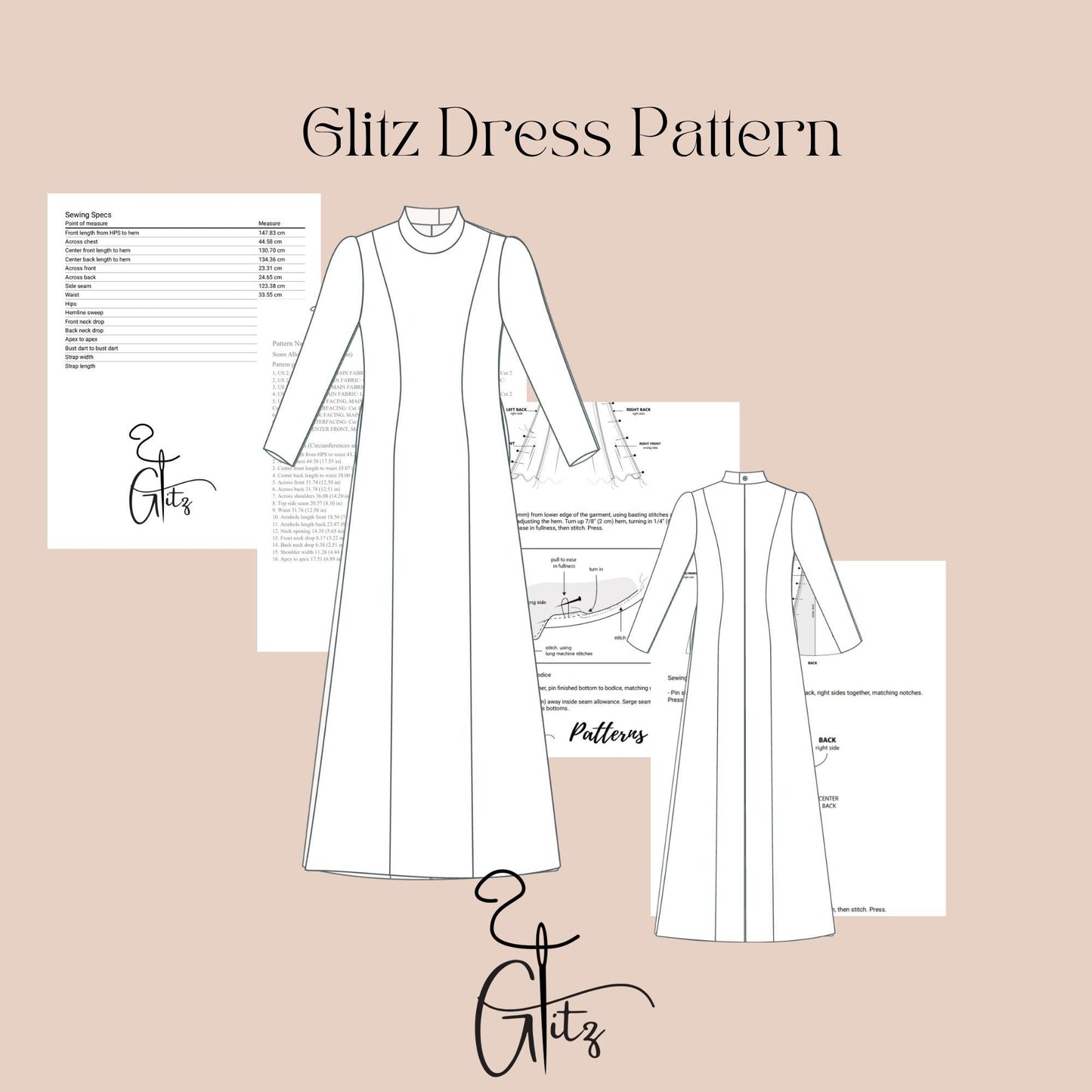 Modest Dress Sewing Pattern Hijab Abaya Pattern Muslim Dress Long Evening Dress Arab Dubai Dress