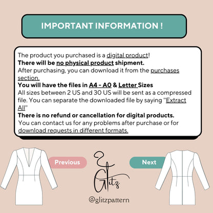 Long Sleeve V Neck Mini Wedding Dress Sewing Pattern Mini Cocktail Prom Dress Digital Sewing Pattern PDF