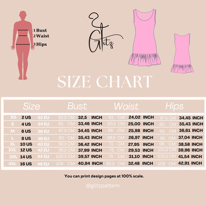 Mini Basic Dress Sewing Pattern, Casual Summer Dress Flounce Dress