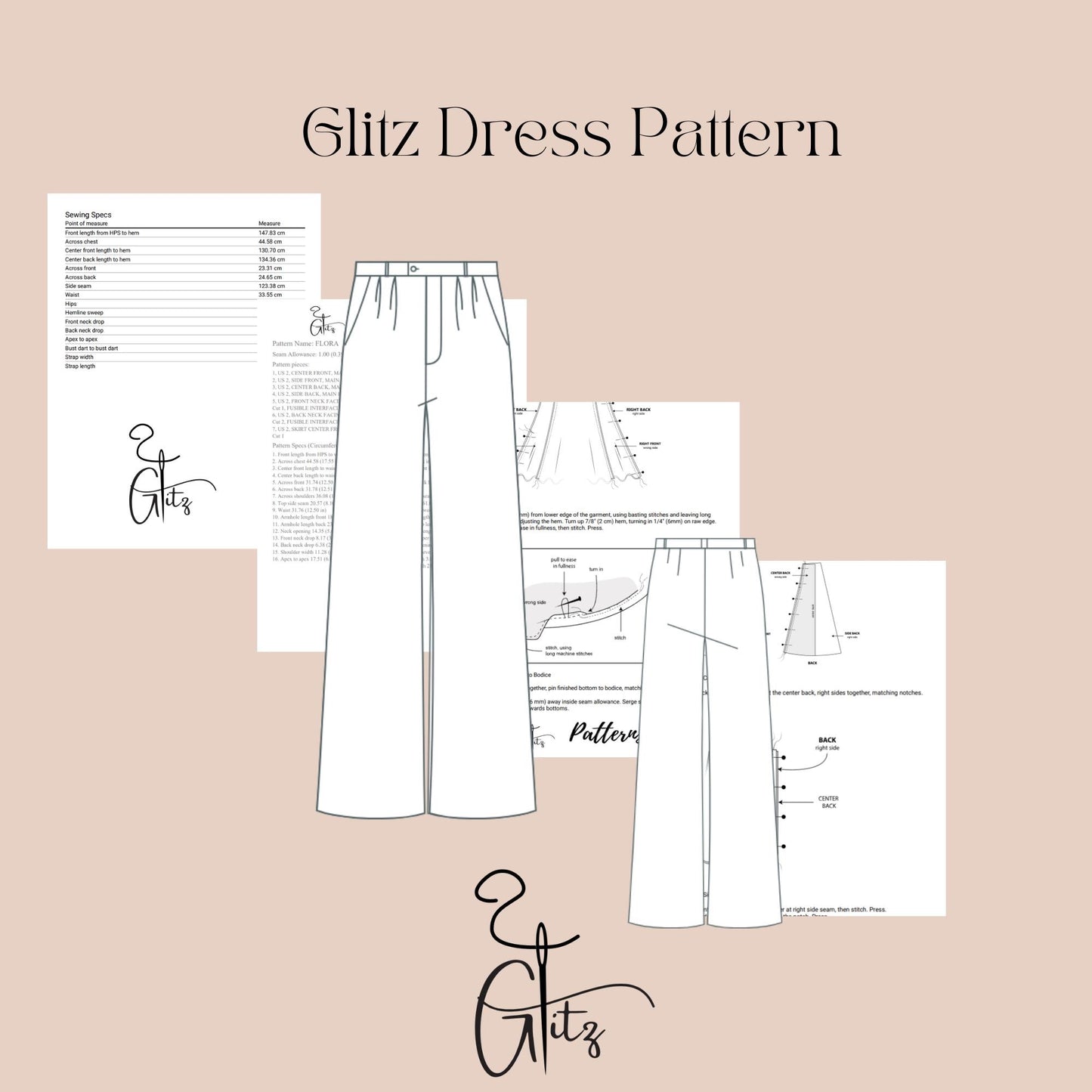 Men’s Wide Leg Pants Sewing Pattern | Pleated Trousers PDF | Relaxed Fit Mens Pants Pattern Digital Download