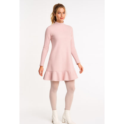 Long Sleeve Mini Dress Sewing Pattern Mini Winter Dress Pattern Flounce Dress Strechy Dress Pattern