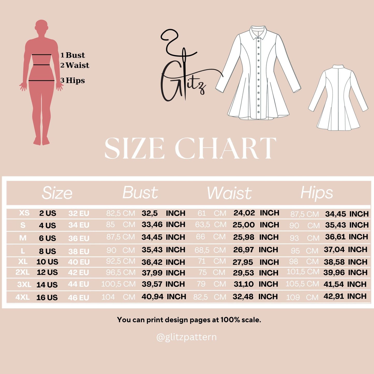 Long Sleeve Shirt Dress Sewing Pattern Flared Mini Shirt Dress with Buttons