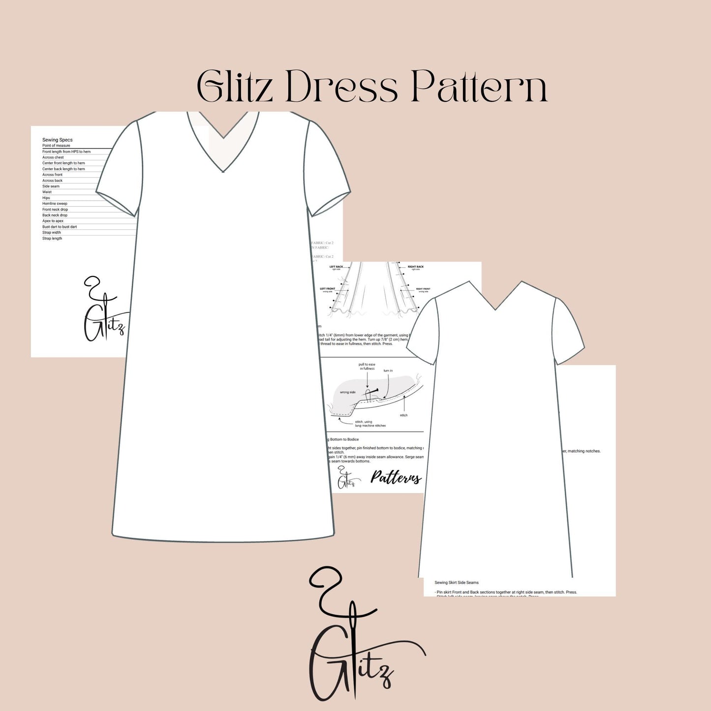 Girls Summer Dress Sewing Pattern Kids Dress Pattern Easy Sewing Pattern Beginner Friendly