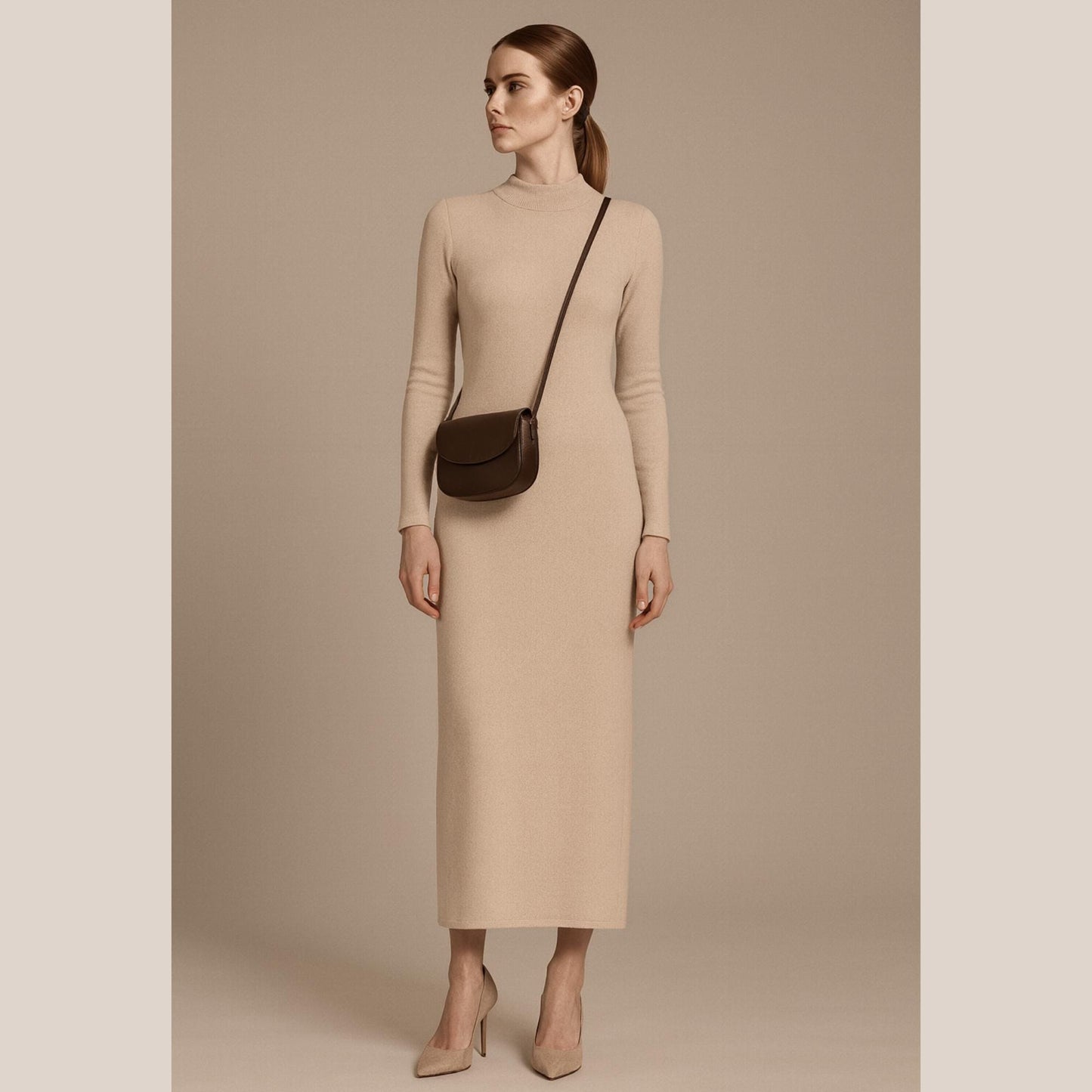 Basic Bodycon Dress Sewing Pattern Long Sleeve Casual Dress Pattern Easy Sewing Pattern