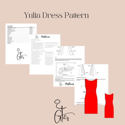 Pencil Dress Digital Sewing Pattern Boat Neck Evening Dress PDF US 2-30 size A0 - A4 - Letter