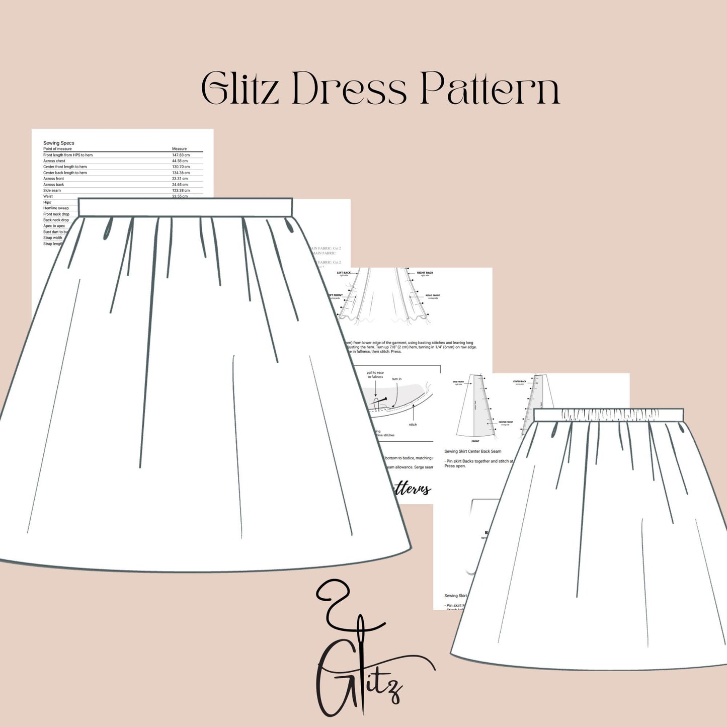 Girls Mini Skirt Sewing Pattern Kids Gathered Skirt Sewing Pattern