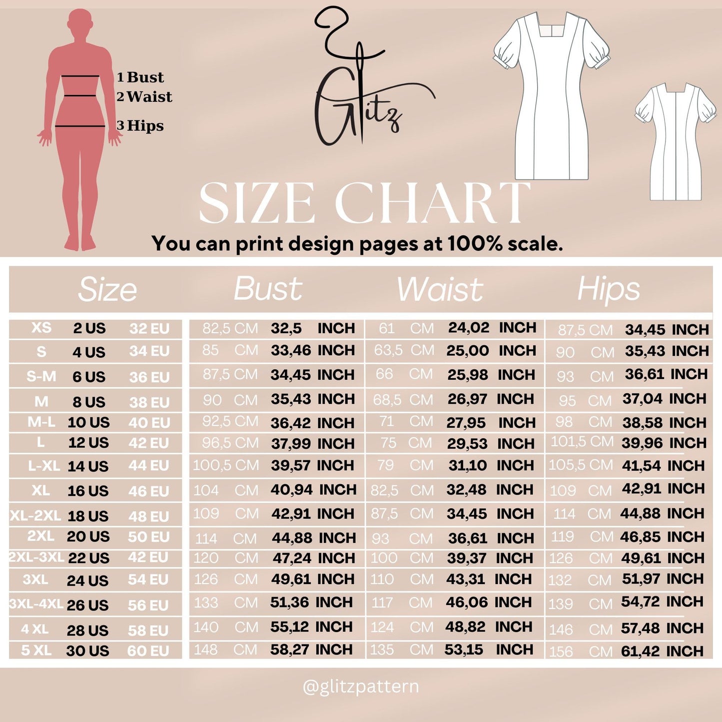 Sophia Puff Sleeve Mini Pencil Dress Sewing Pattern PDF Digital Pattern Easy Sewing Pattern