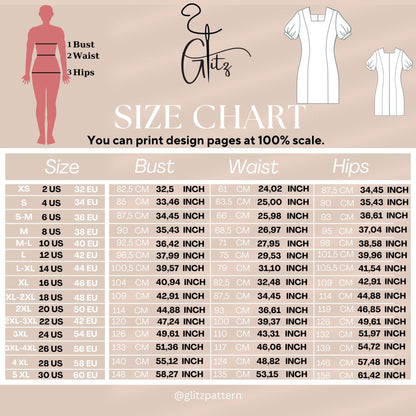 Sophia Puff Sleeve Mini Pencil Dress Sewing Pattern PDF Digital Pattern Easy Sewing Pattern