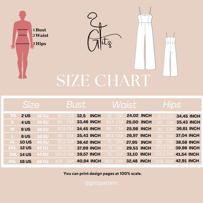 Spaghetti Straps Jumpsuit Sewing Pattern Women Jumpsuit Pattern Formal Jumpsuit Summer Jumpsuit