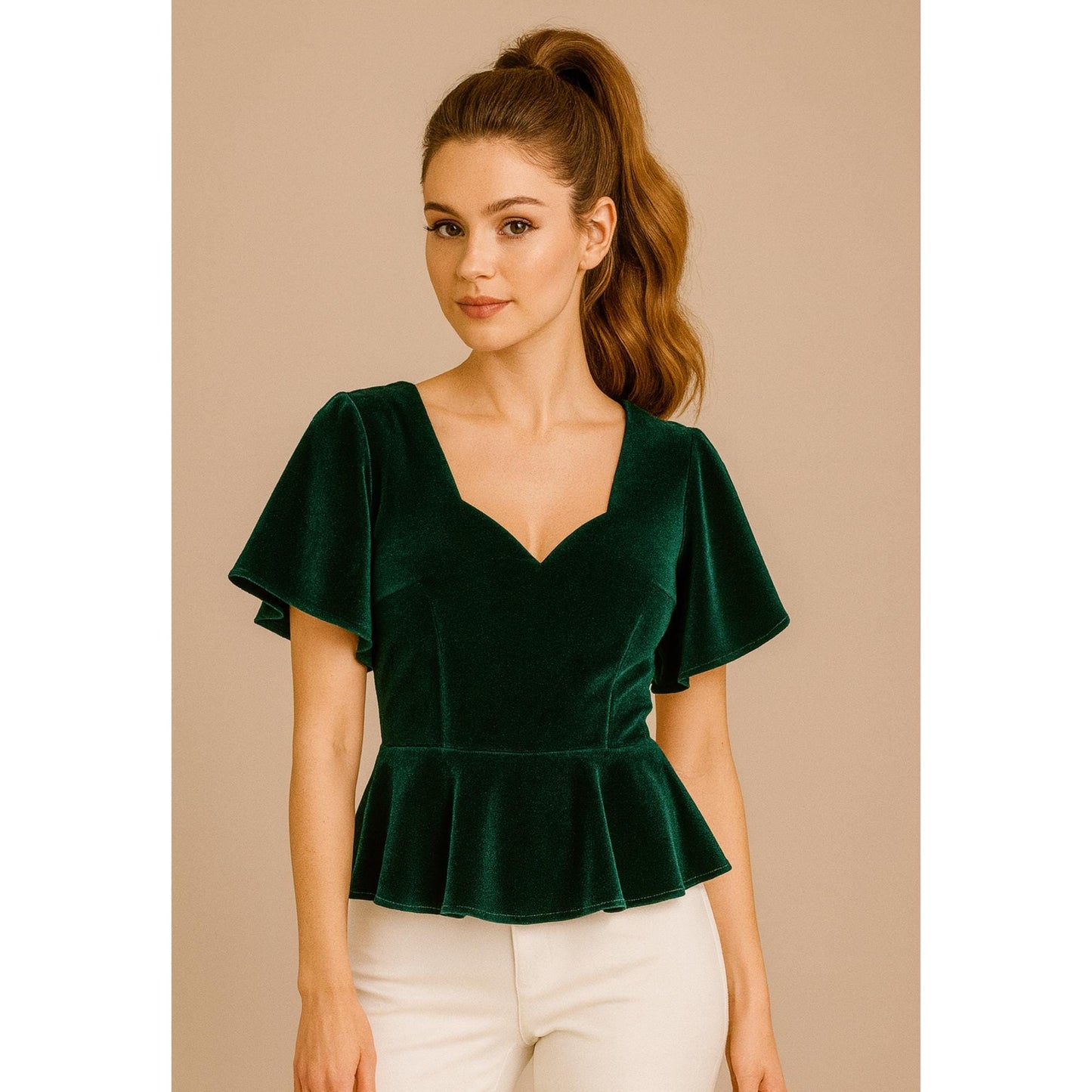 Flare Sleeve Top Sewing Pattern Flared Sleeve Blouse Sewing Pattern: Sweetheart Neck Top