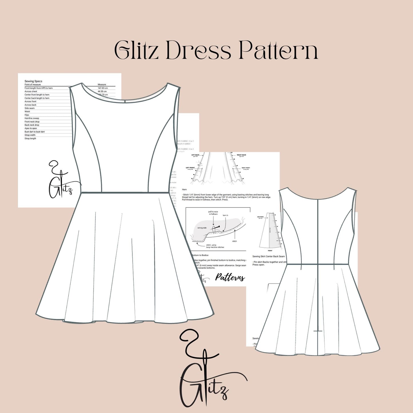 Mini Dress Sewing Pattern Boat Neck Mini Evening Dress Pattern Mini Prom Dress