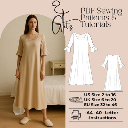 Vintage Nightgown Victorian Nightgown Sewing Pattern Renaissance Chemise Dress