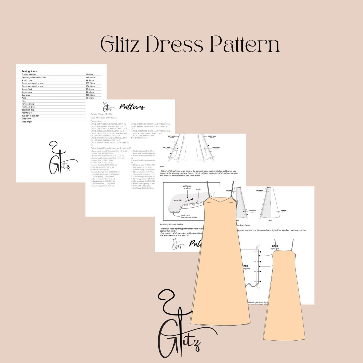 Strappy Maxi Summer Dresses Sewing Pattern Easy Sewing Pattern Linen Dress Boho Dress