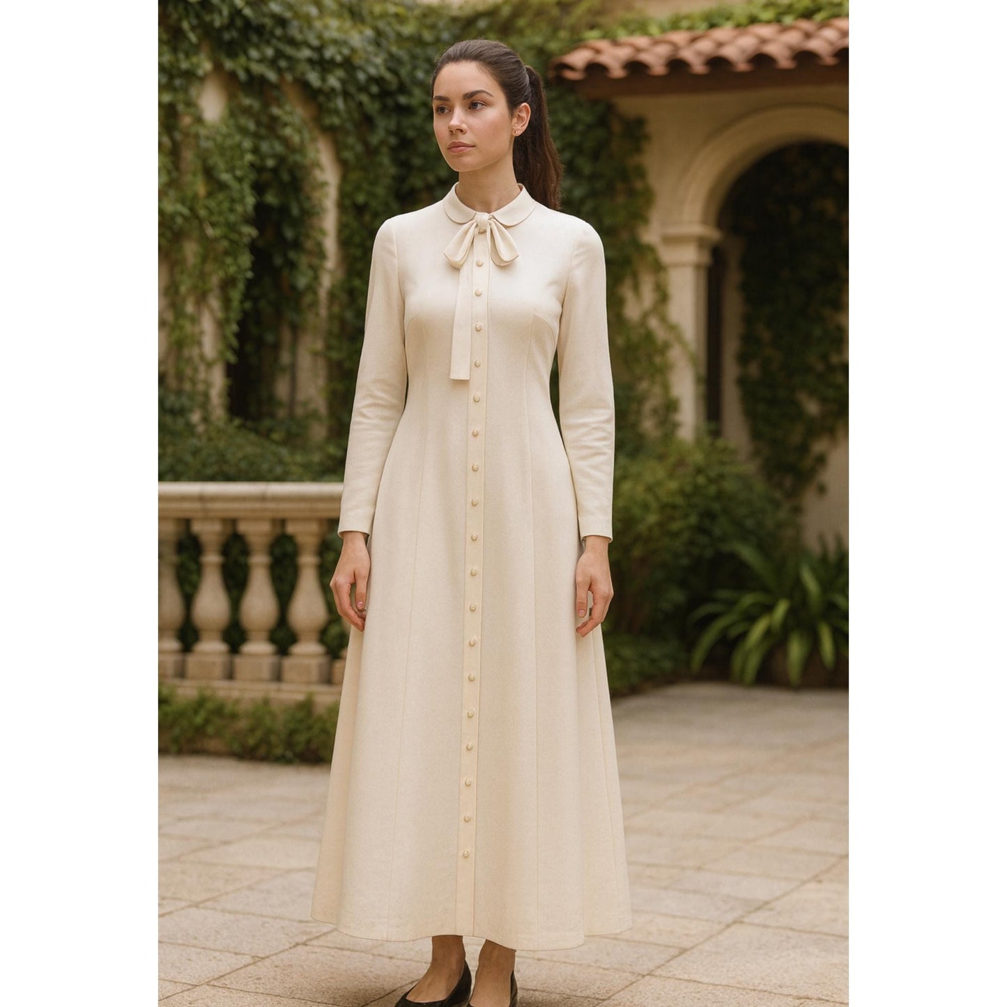 Modest Dress Sewing Pattern Buttoned Dress Pattern Long Evening Dress Victorian Dress