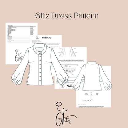 Puff Sleeve Shirt Sewing Pattern Women Shirt Pattern Women Formal Shirt Casual Shirt Long Sleeve Blouse Pattern