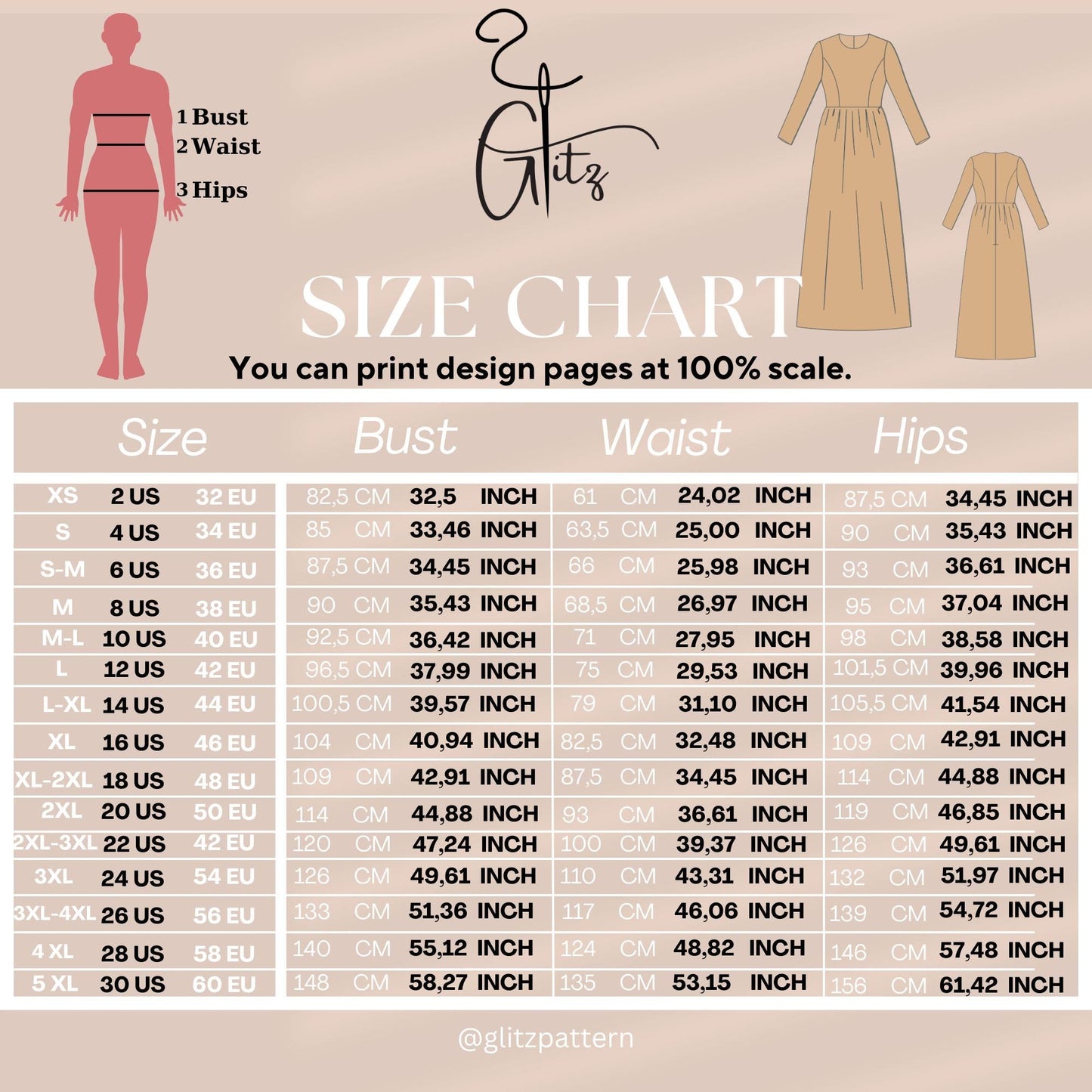 Long Sleeve Gathered Dress Digital Pattern Sewing Pattern Plus Size Pattern for Women