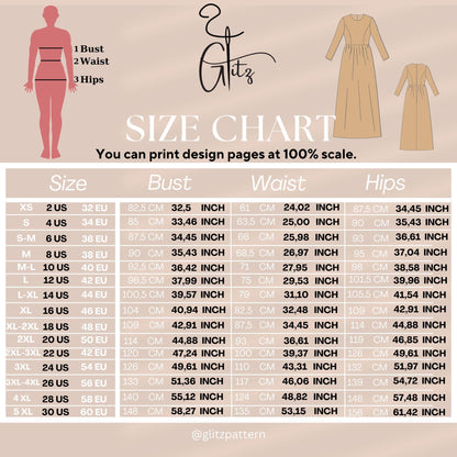 Long Sleeve Gathered Dress Digital Pattern Sewing Pattern Plus Size Pattern for Women