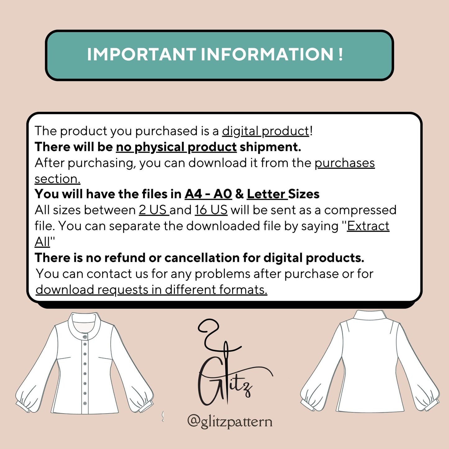 Puff Sleeve Shirt Sewing Pattern Women Shirt Pattern Women Formal Shirt Casual Shirt Long Sleeve Blouse Pattern