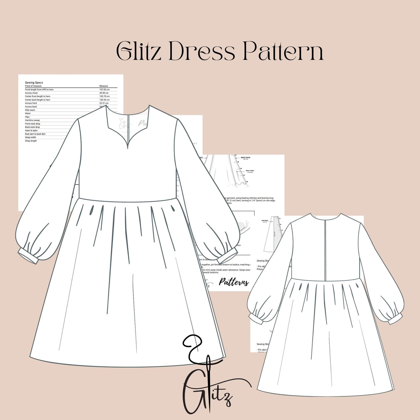Birthday Girl Dress Sewing Pattern Flower Girl Dress Pattern Organza Tulle Prom Dress Pattern Kids Dress Pattern