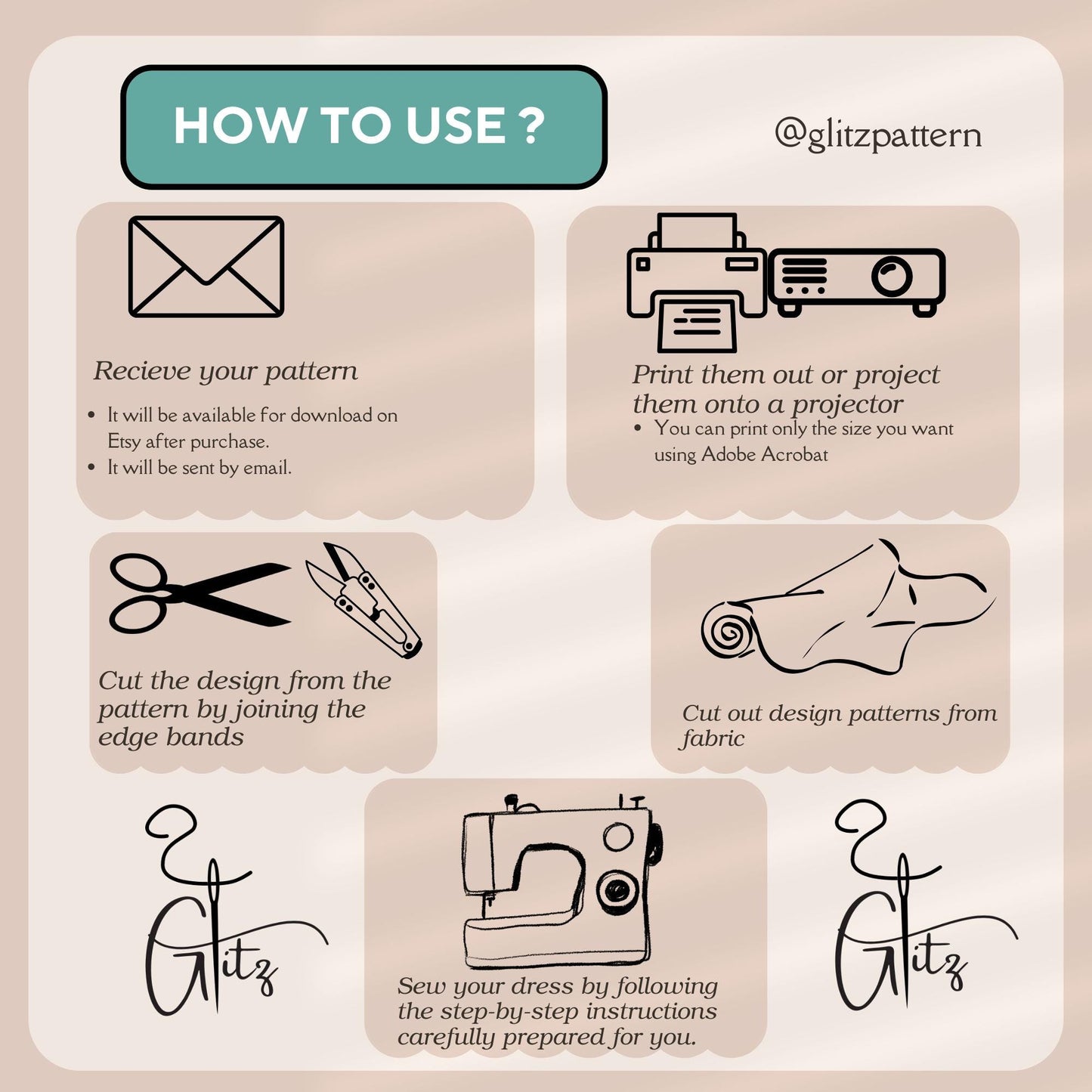 Ela Mini Basic Shift Dress Sewing Pattern PDF Digital Pattern Easy Sewing Pattern