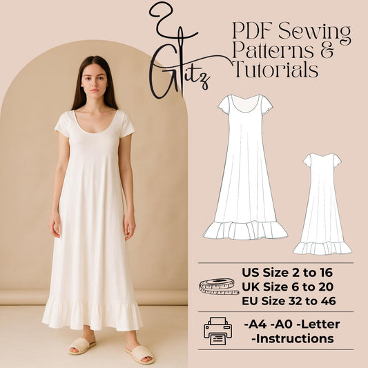 Victorian Nightgown Sewing Pattern Renaissance Chemise Dress Cottagecore Dress Vintage Nightgown