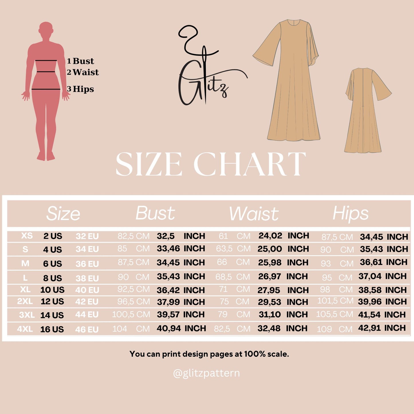 Modest Dress Sewing Pattern Maxi Evening Dress Muslim Hijab Abaya Pattern