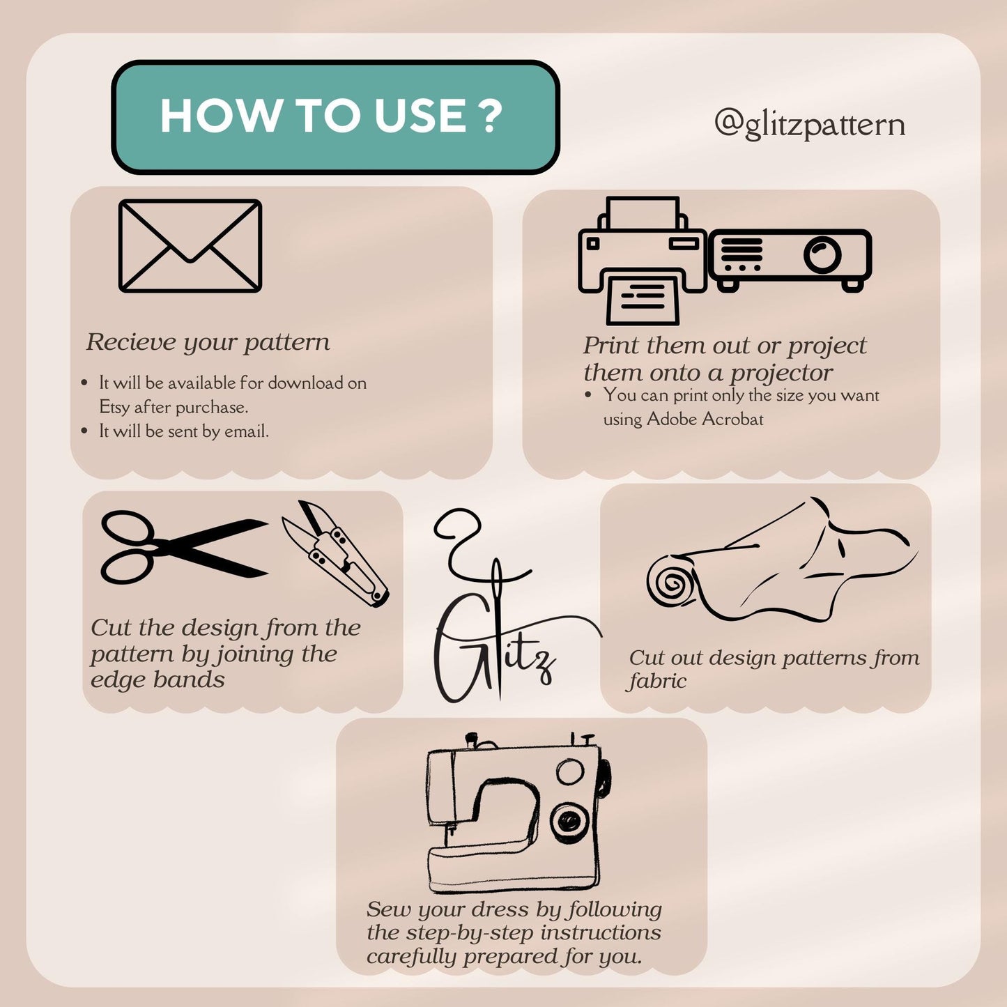 Elastic Waist Pocket Flared Pants Sewing Pattern Easy Pants Pattern Simple Pants Casual Pants Pattern