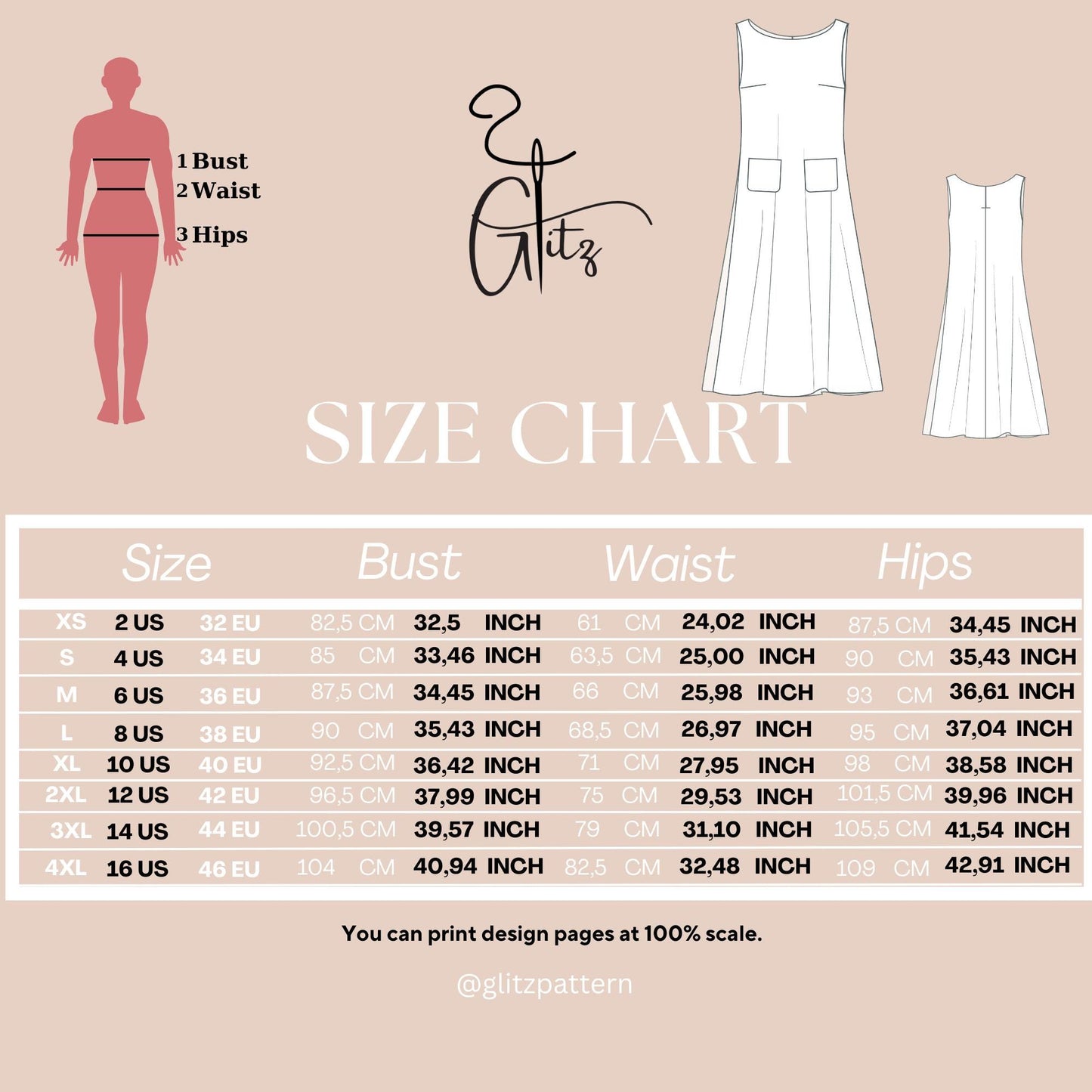 Midi Summer Dress Sewing Pattern Tent Dress Circle Dress with Pocket Easy Sewing Pattern