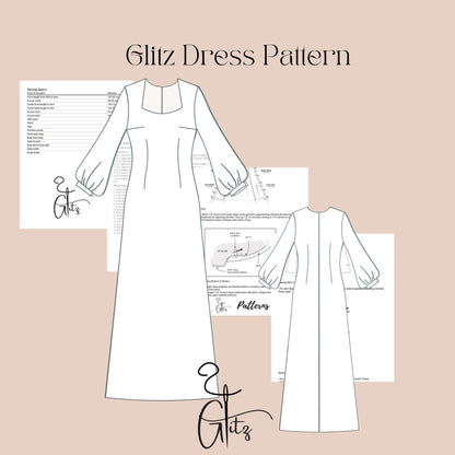Linen Dress Sewing Pattern Boho Dress Long Puff Sleeve A Line Victorian Dress Sewing Pattern